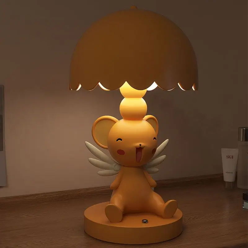 Cute Cartoon Kawaii Card Captor Sakura Cerberus Table Lamp Bedroom Bedside Decoration Night Light Bedside Lamp Gift Ornaments