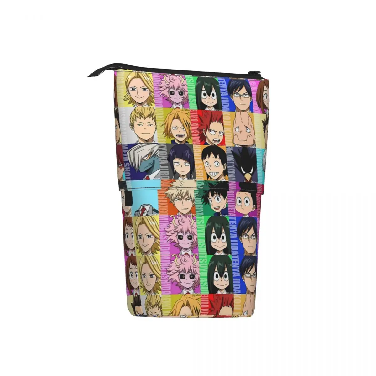 My Hero Academia Pen Box Student School Zipper Pen Bag Child Stationery Bag Pencase Vertical Retractable Pencil Case