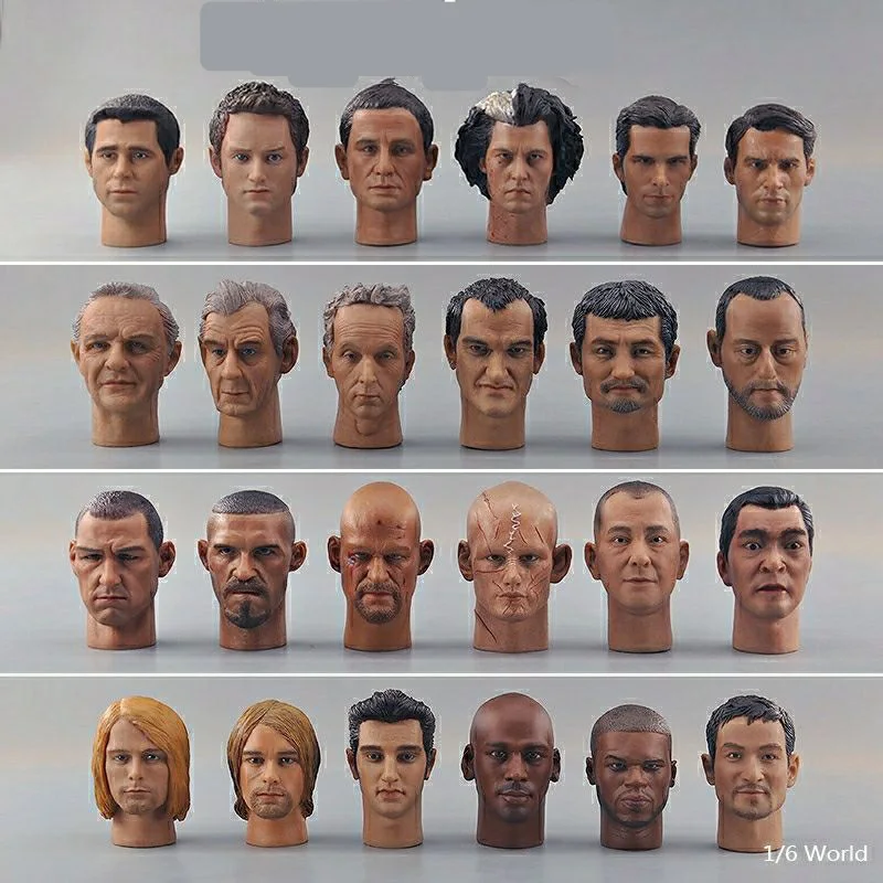 

1/6 Trend Solider Asian Europe Star Military Head Sculpt Ian McKellen Quentin Tarantin Model Fit for 12'' Hot Toys Action Figure