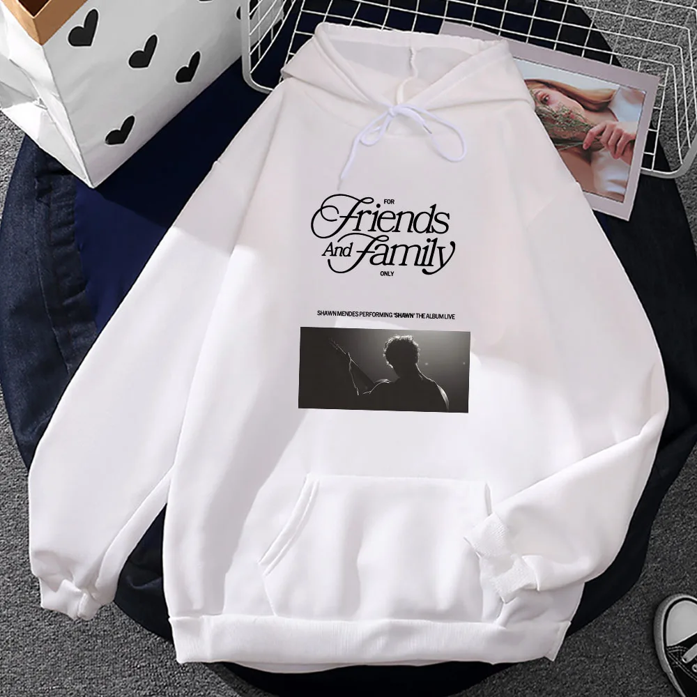 For Friends and Family Only  Tour Hoodies Shawn Mendes Graphic Sweatshirts Streetwear Fashion Printing Singer Pullovers Hooded