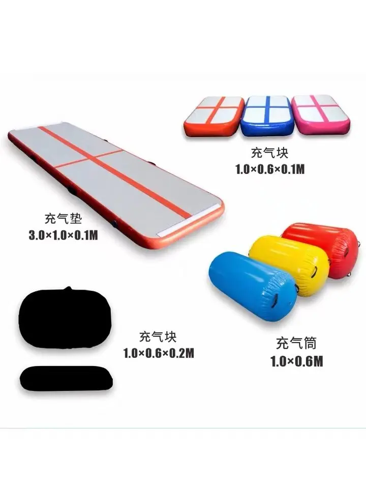 Customized Taekwondo somersault air cushion Martial arts gym floor mat Inflatable yoga mat Brushed gymnastics mat Factory direct