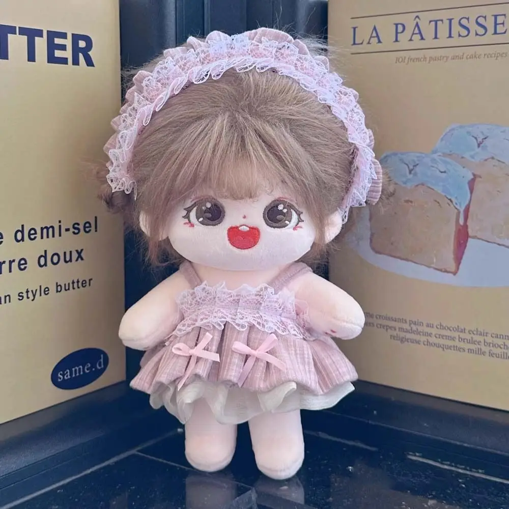 Traje de repuesto para muñeca, ropa de algodón de 20CM, falda dulce que cambia, Parche de felpa, juguetes de peluche de dibujos animados