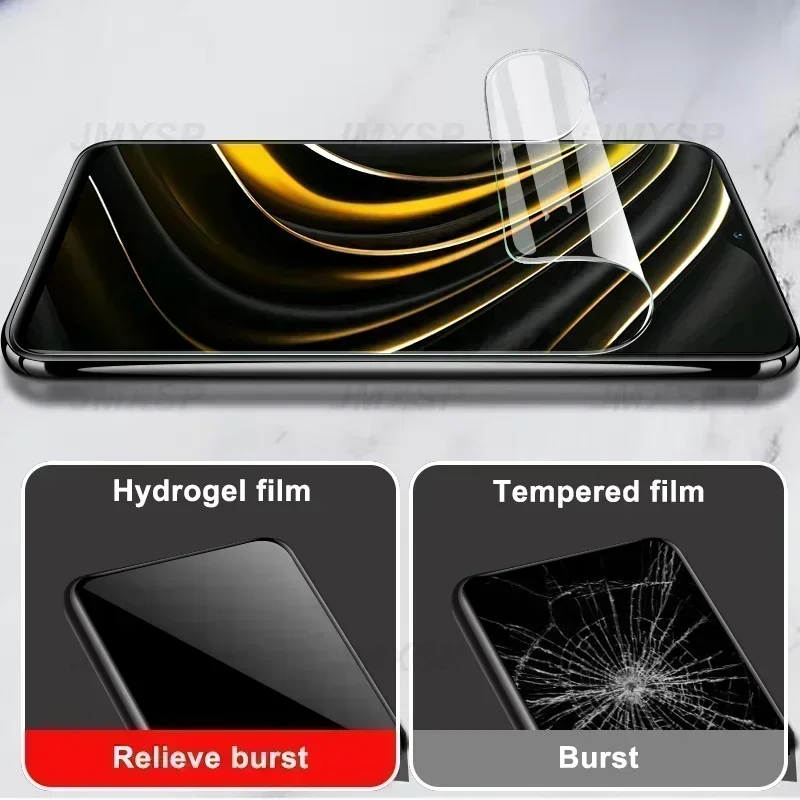 3 ชิ้นฟิล์ม Hydrogel สําหรับ Xiaomi Poco F4 F3 GT F1 ป้องกันหน้าจอสําหรับ Xiaomi Poco X3 X4 NFC GT X5 F2 Pro C40 C50 ป้องกันฟิล์ม