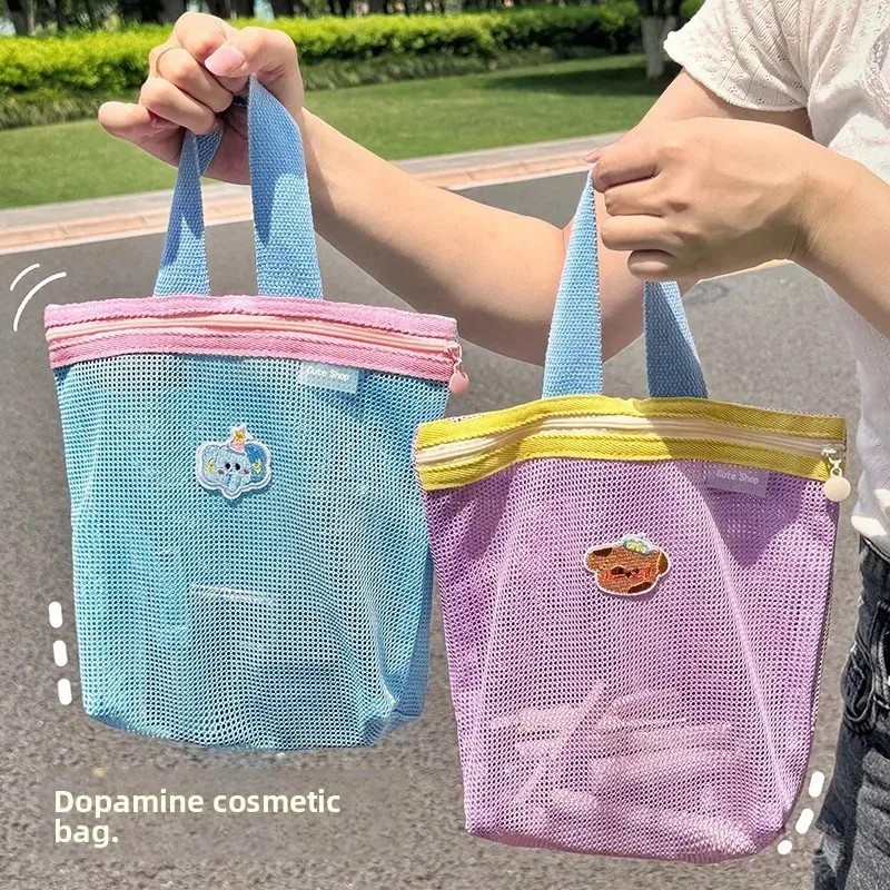 

1Pcs Mesh Makeup Toiletry Storage Bags Handbags Portable Travel Washing Body Shower Tools Organizer Cosmetic Organizer Pouch