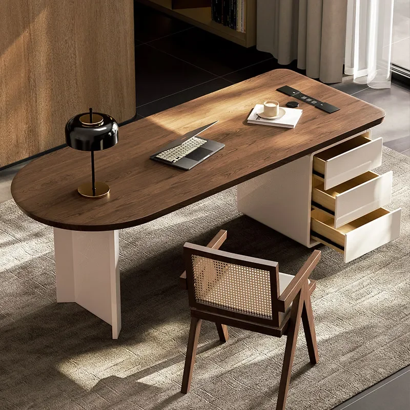fe-Organizers Wooden Office Desk Computer Gaming Study Modern Standing Decoration Bedroom Office Desk Luxury Home Furniture