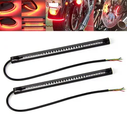 Motorcycle Brake Stop Turn Signal Tail Lights Motor Universal Lamp Strip Blinker Underbody Decorative Ring Fork Accessories