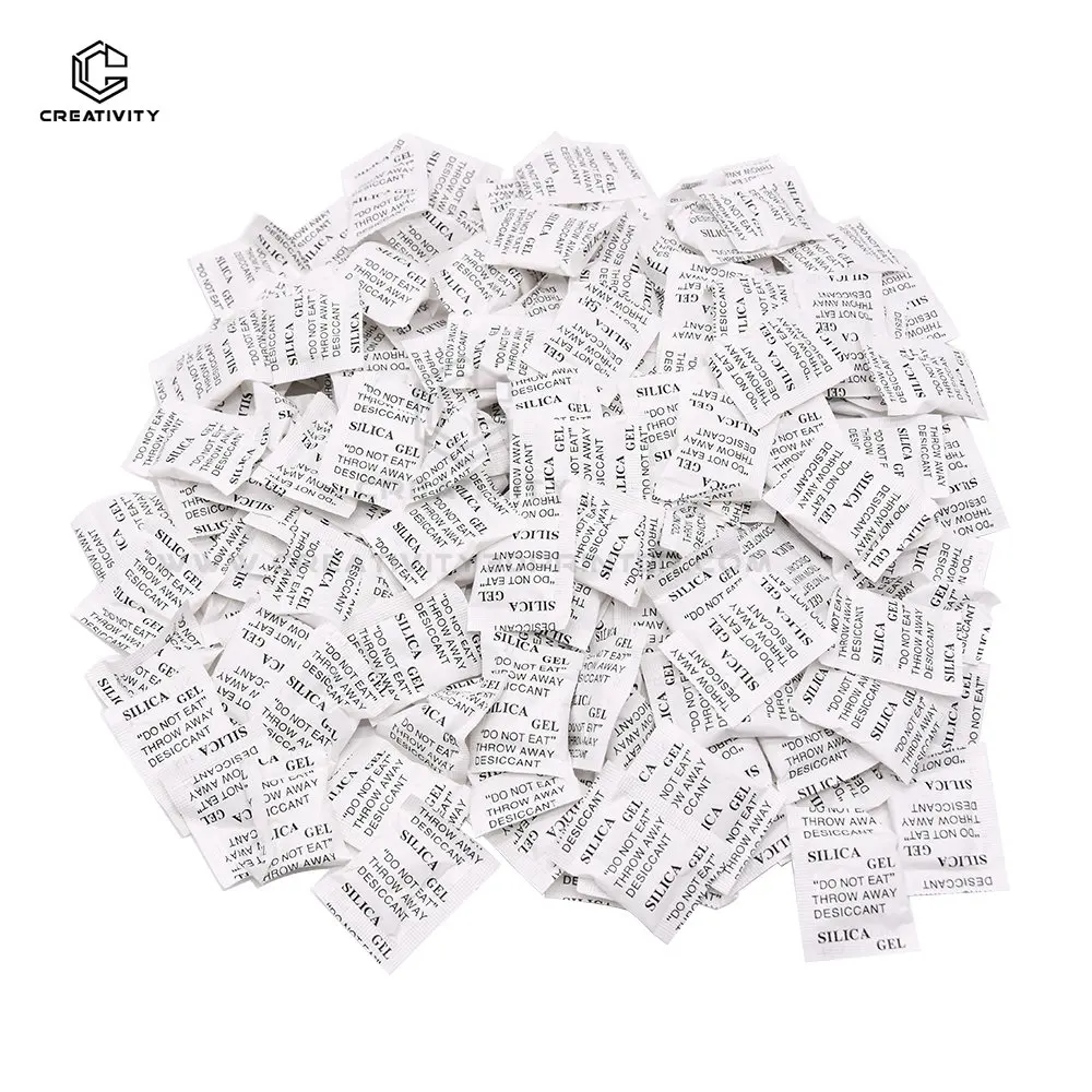 50/100 Packs of Non-toxic Silica Gel Desiccant Moisture Absorbent Dehumidifier for Clothing Food 3d Printer Filament Storage