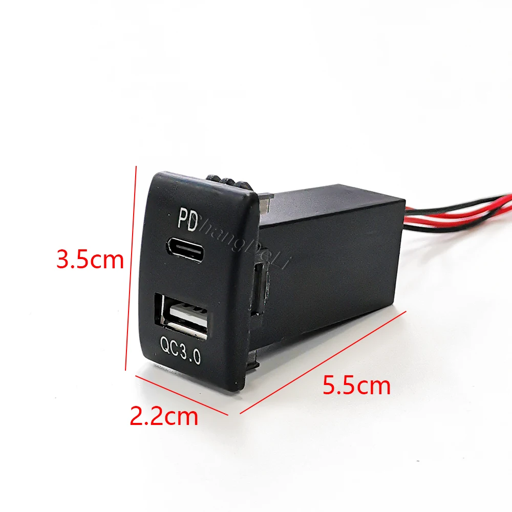 Modified Car Quick Charger Dual QC3.0 PD Phone Charger Interface Socket Adapter Fit For Suzuki Swift Accessories