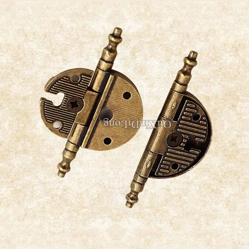 10PCS 3inch Retro Vintage Style Furniture Hinges European Antique Door Hinges Clothes Cupboard Cabinet Bronze Hinges K490