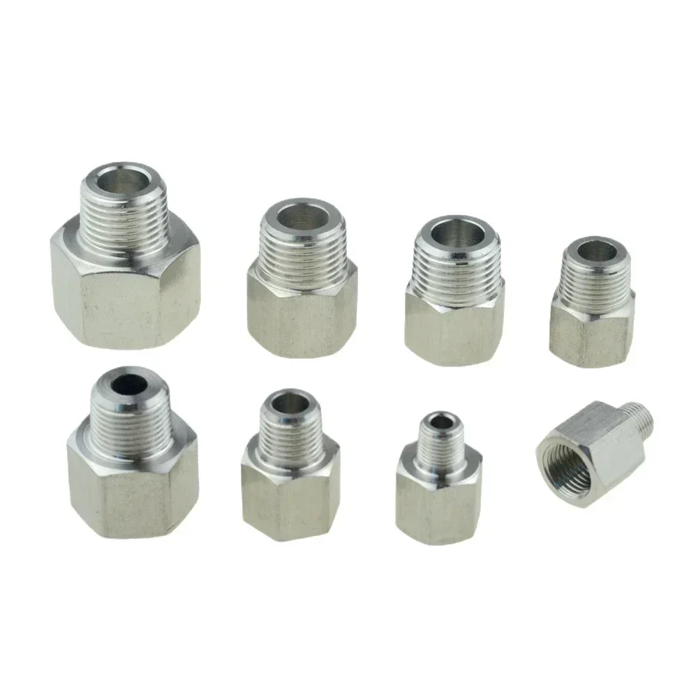 304 Stainless Steel Bushing Reducer Nipple Pipe Fitting Male Female Thread 1/8 1/4 3/8 1/2 3/4 PT Air Adapter Coupler Connector