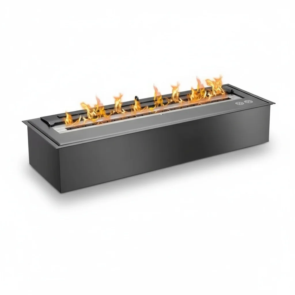 

Bio Ethanol Fireplace Burner,304 Stainless Steel Insert,Ventless Bioethanol Fireplace, Remote Control, 1219x216x114mm, Villa Use