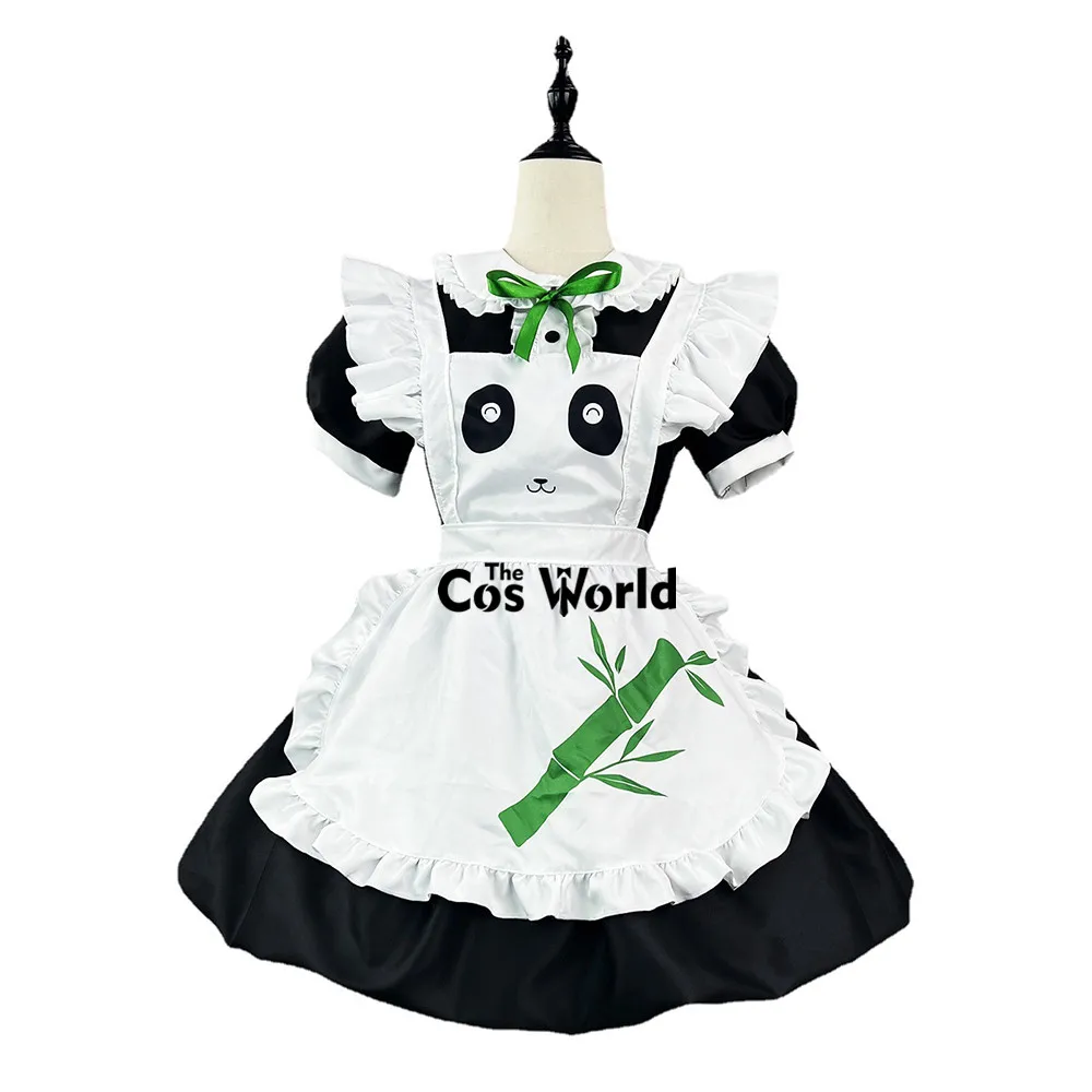 S-5XL Japanse Lolita Sweet Panda Dienstmaagd Meid Restaurant Schort Jurk Uniform Outfits Anime Cosplay Kostuum