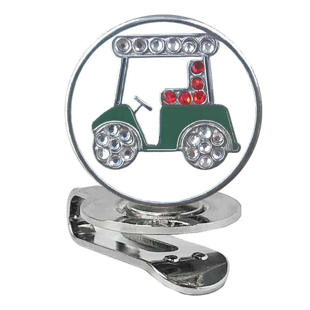 Golf Ball Marker Golf Hat Clip Magnetic Alloy Marker Golf Accessories Tiger One Putter Flog Glass Lucky clover Gift For Golfers