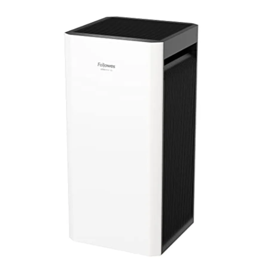 Large room air purifier for home office use, True HEPA filter, white, 4-speed control with 4500 sq. ft. coverage and 2-year fil