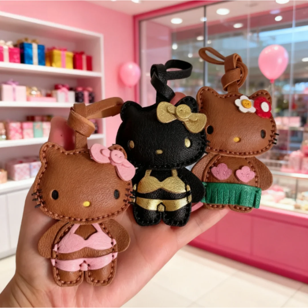 لطيف أسود بولي PU رائعة مرحبا كيتي حقيبة الكرتون الراقية على ظهره المفاتيح الهاتف فتاة هدية اليابانية دمية دمية المرأة هدية #1