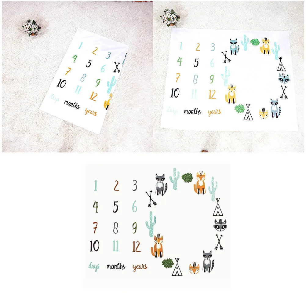 بطانية صور للأطفال من عمر 0 إلى 12 شهرًا تذكار من القماش الناعم لمشاركة الوسائط الاجتماعية لحديثي الولادة #6