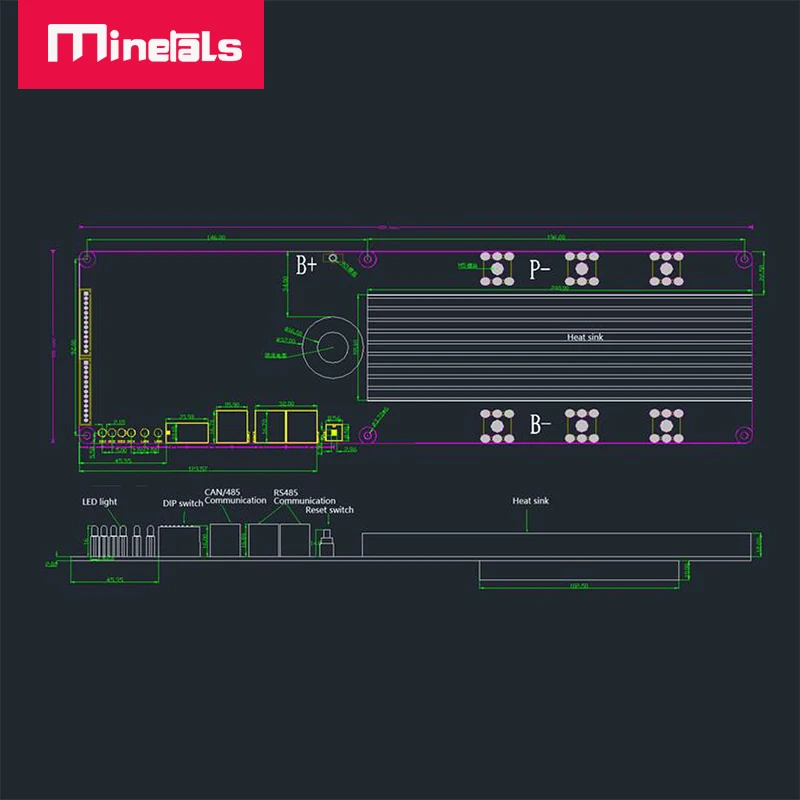 Chytrý invertor BMS V3.0 8S 13S 14S 15S 16S 50A 100A 150A 200A vestavěný brian wayne transeau CANBUS RS485 komunikovat s invertor li-ion lifepo4