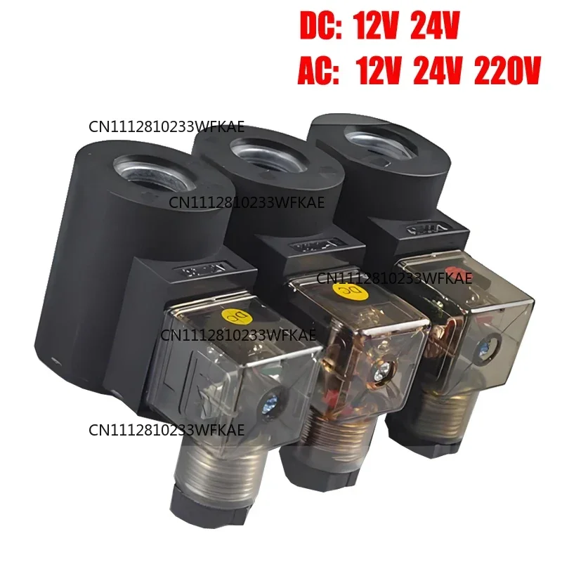 Hydraulic Solenoid Valve Coil Hole Diameter 13mm 16mm Height 51mm Round DC24v DC12V Ac220v Copper Coil