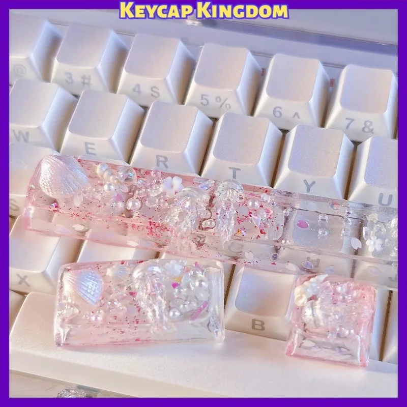 

Original Mermaid Sea Keycap DIY Resin Custom Artisan Keycap Mechanical Keyboard Cute Creative Desktop Ornament Gift Collection