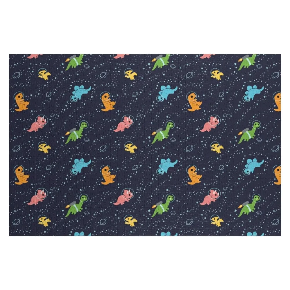 

Dinosaurs In Space Pattern Jigsaw Puzzle Custom Name Wood Personalised Name Jigsaw Pieces Adults Personalized For Kids Puzzle