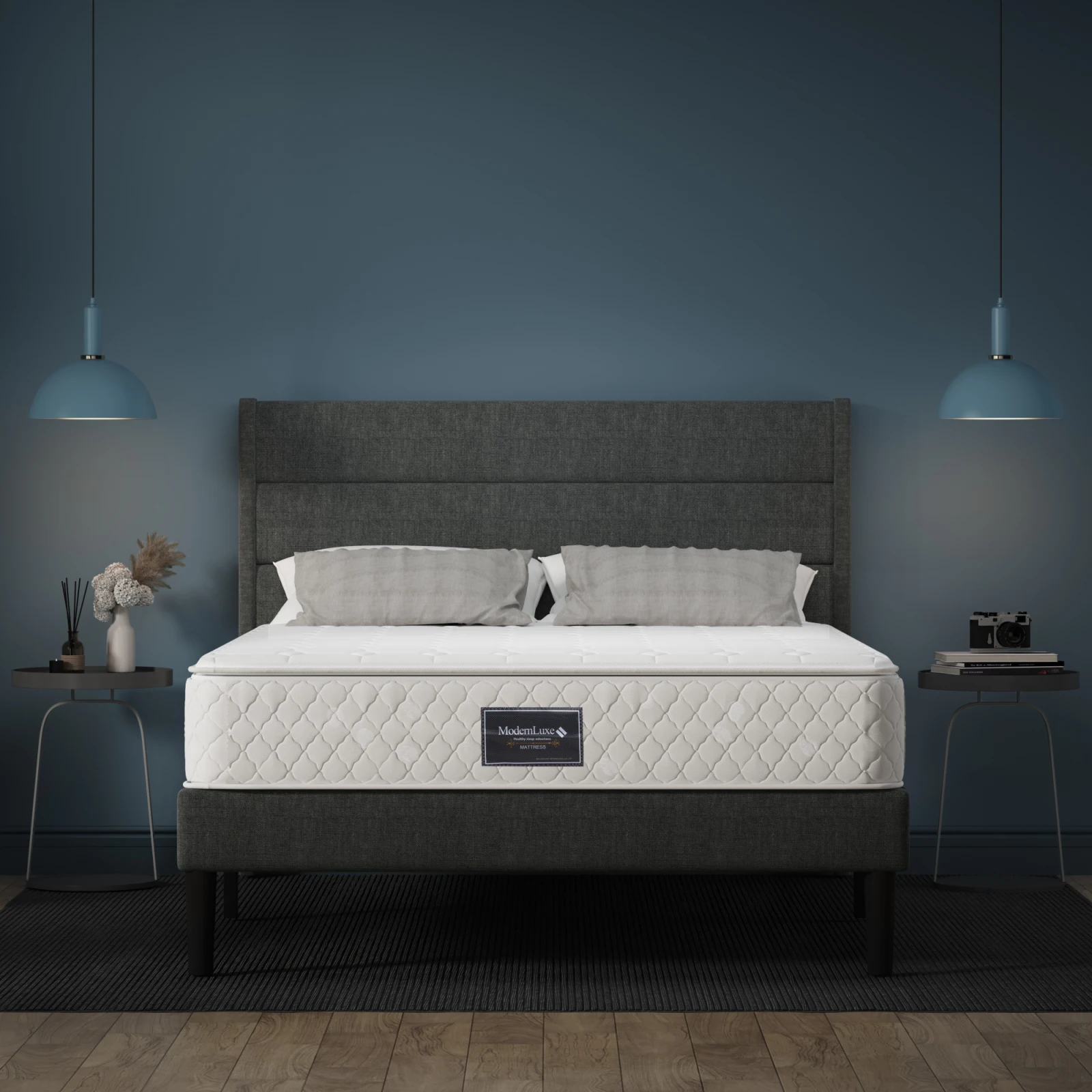 Spring Mattress, Cold Foam Double Mattress,with Spring Core & Quilted Microfibre Cover,Ideal for Stomach Sleepers, Height 25cm