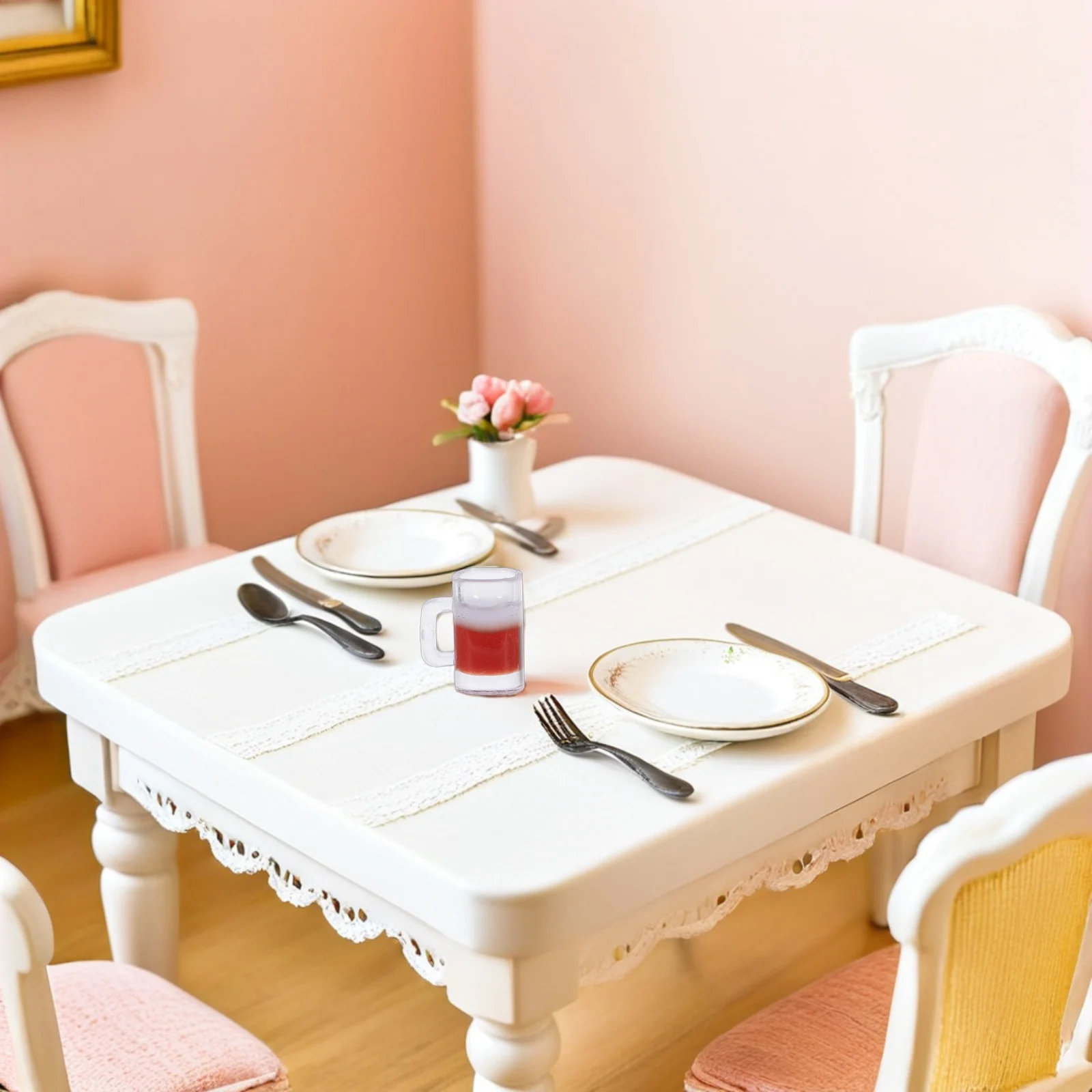 

30 шт., мини-пивная кружка, миниатюрные чашки из смолы, реалистичные мини-прозрачные аксессуары для бара, украшение для кукольного домика, вечерние напитки