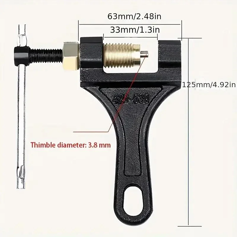Versatile Chain Breaker All-Terrain Vehicle Universal Chain Breaker Tool Durable Steel 420-530 Chain Easy DIY Repair Motorcycle