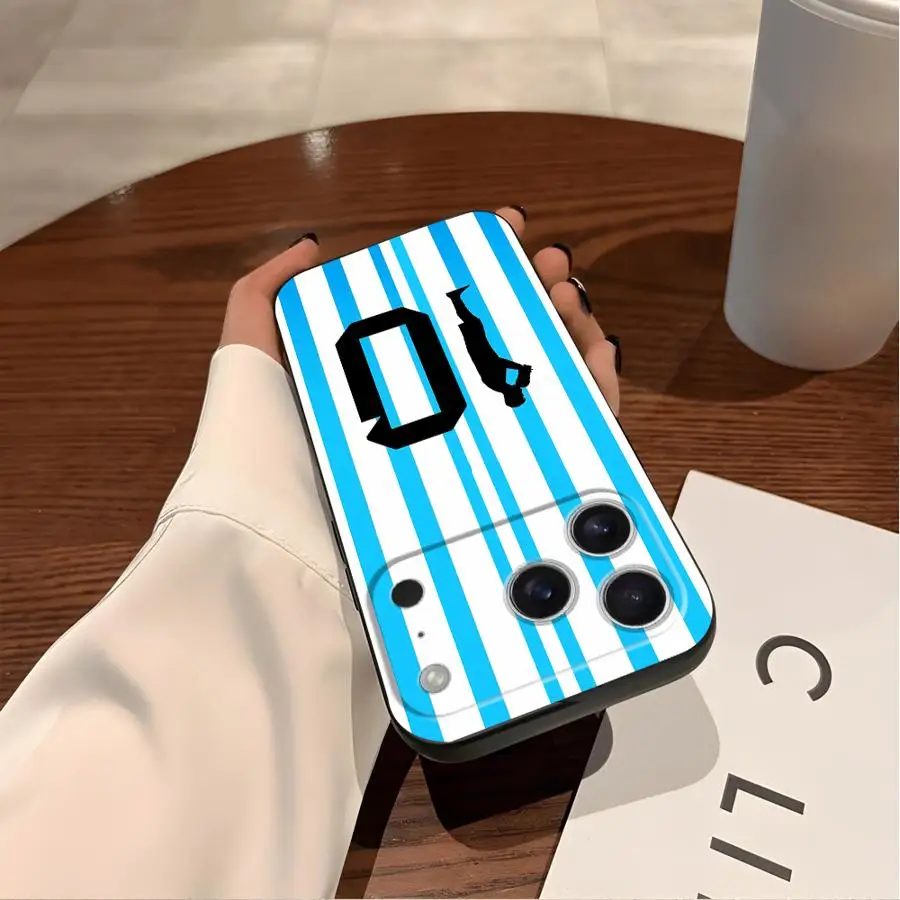 كرة القدم الرياضية عدد أسود لينة غطاء الهاتف القضية آيفون 15 16 14 زائد XS ماكس 17Air 7 8 XR 13 12 11 17 برو