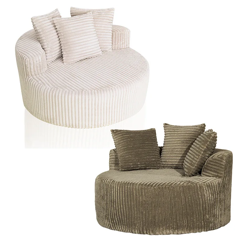 

Single round compression sofa fabric designer creative small sofa