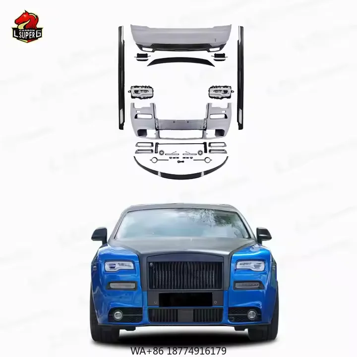 

Автозапчасти Facelift для Ghost, обновленный передний и задний бампер в стиле M, капот, фара, комплект из углеродного волокна