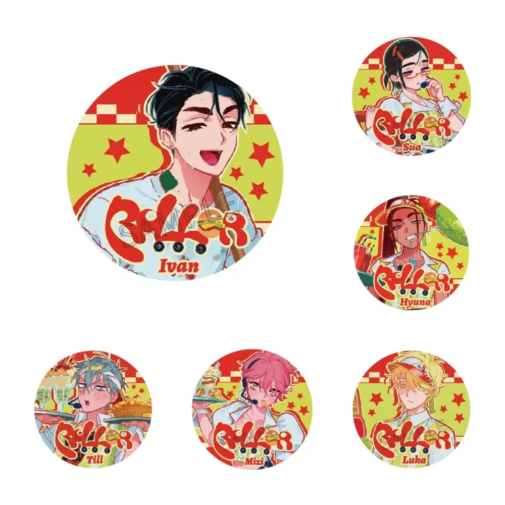 Anime Alien Stage Mizi Sua Luka Peripheral Badge Brooch Pins Accessory Decoration Craft Backpack Cosplay Tinplate Jewelry Gift