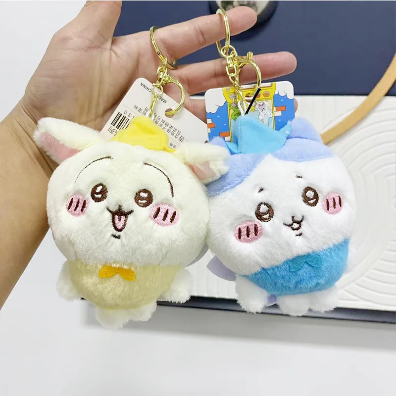 

New Chiikawa Cartoon Doll Backpack Keychain Creative Pendant Hachiware Usagi Plush Toy Flower Fairy Series Plush Doll Girl Gift