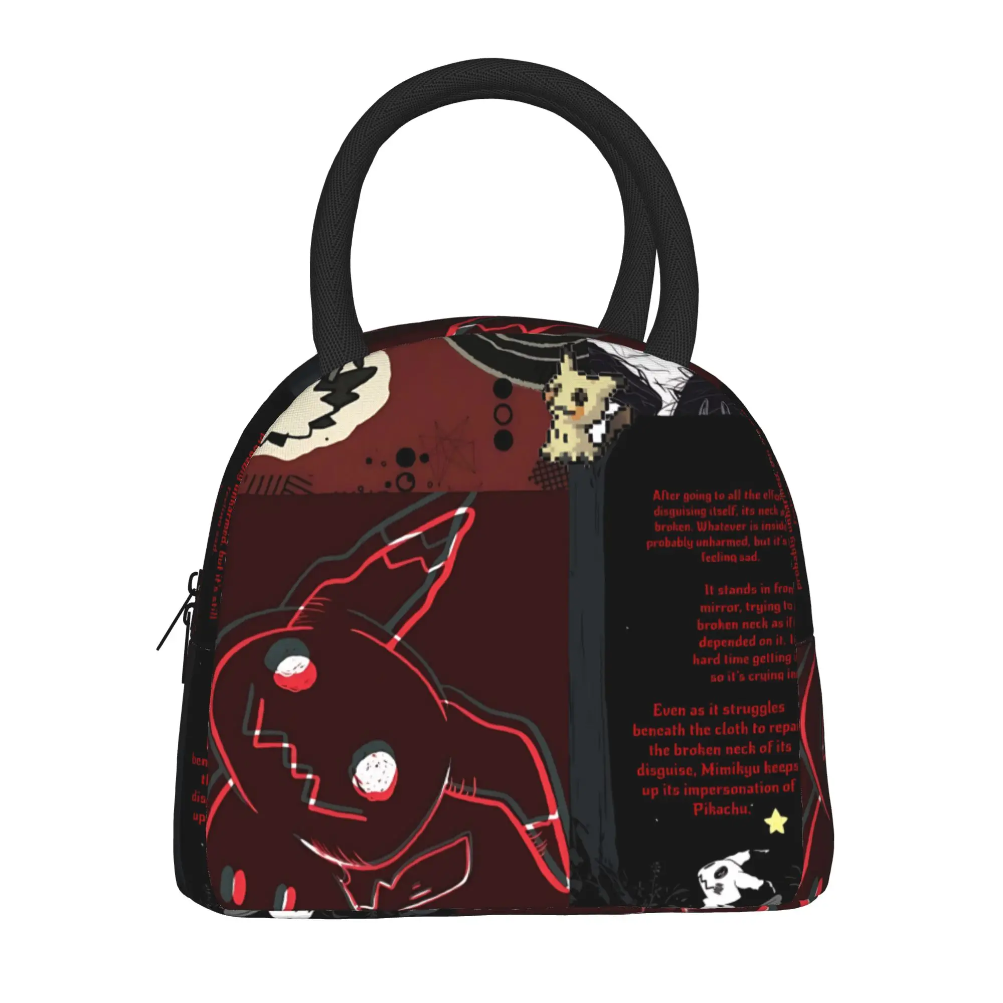 Pokemon Halloween Mimikyu Handbag Insulated Lunch Bag Ice Pack Rice Bag  bolsa Student Bento Lunch Handbag Insulation