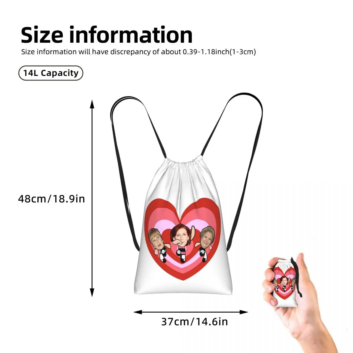 Super Nenas - Aqui No Hay Quien Viva Drawstring Backpack Sports Gym Bag Portable Travel Drawstring Bag for Men Women
