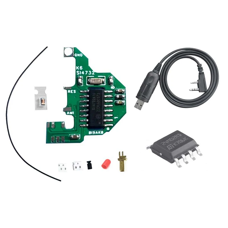 SI4732 Module And Crystal Oscillator+2M Expansion Chip+Programming Cable FPC For Quansheng UVK5/K6 Dual Antenna Solution