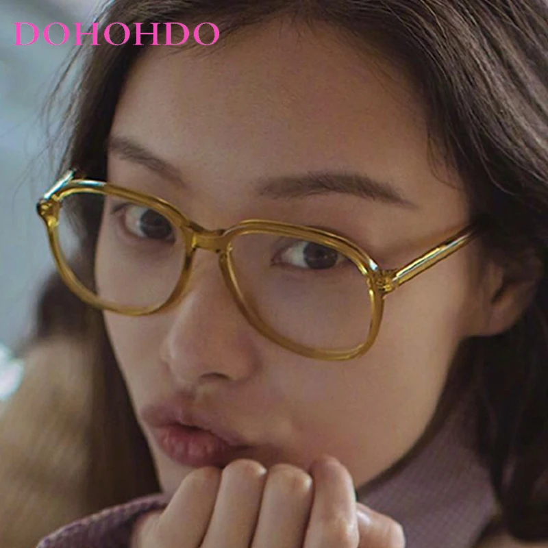 

Vintage Big Square Frame Reading Optical Men Women Glasses Brand Designer Computer Games Anti-Blue Light Unisex Eyewear Lentes