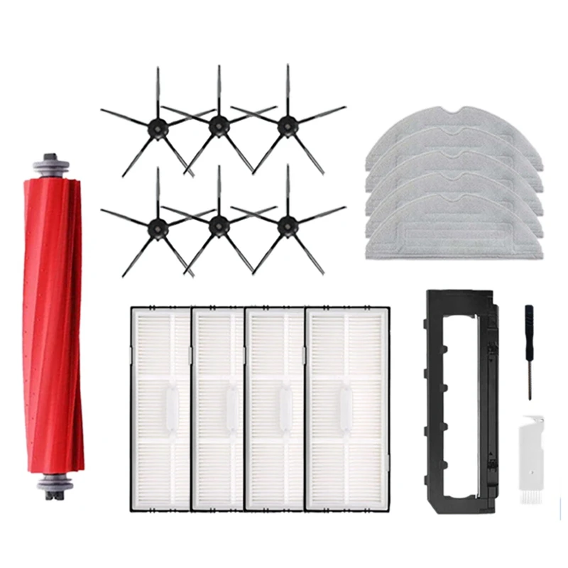 로봇 진공 청소기용 메인 사이드 브러시 걸레 천 헤파 필터 부품, Roborock S7 Maxv Ultra S7 Pro Ultra S7 Maxv Plus