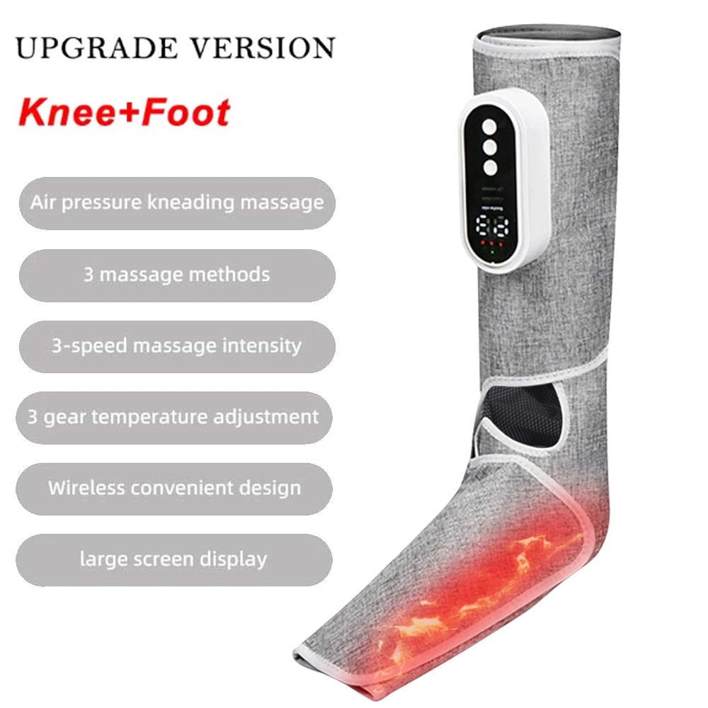 Elektrisches Vollbeinmassagegerät, Muskelentspanner, Luftkompression, Erholung, Stiefel, Lymphentriegelung, Linderung von Fußermüdung, Heizung, Beinmassagegerät