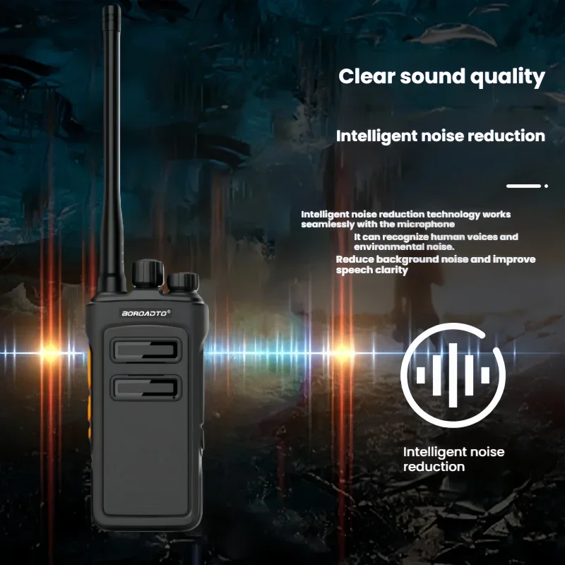MOTOWEISU Портативная двусторонняя рация дальнего действия высокой мощности UHF 400-470 МГц VOX Clear Sound Обновление двусторонней радиосвязи для улицы