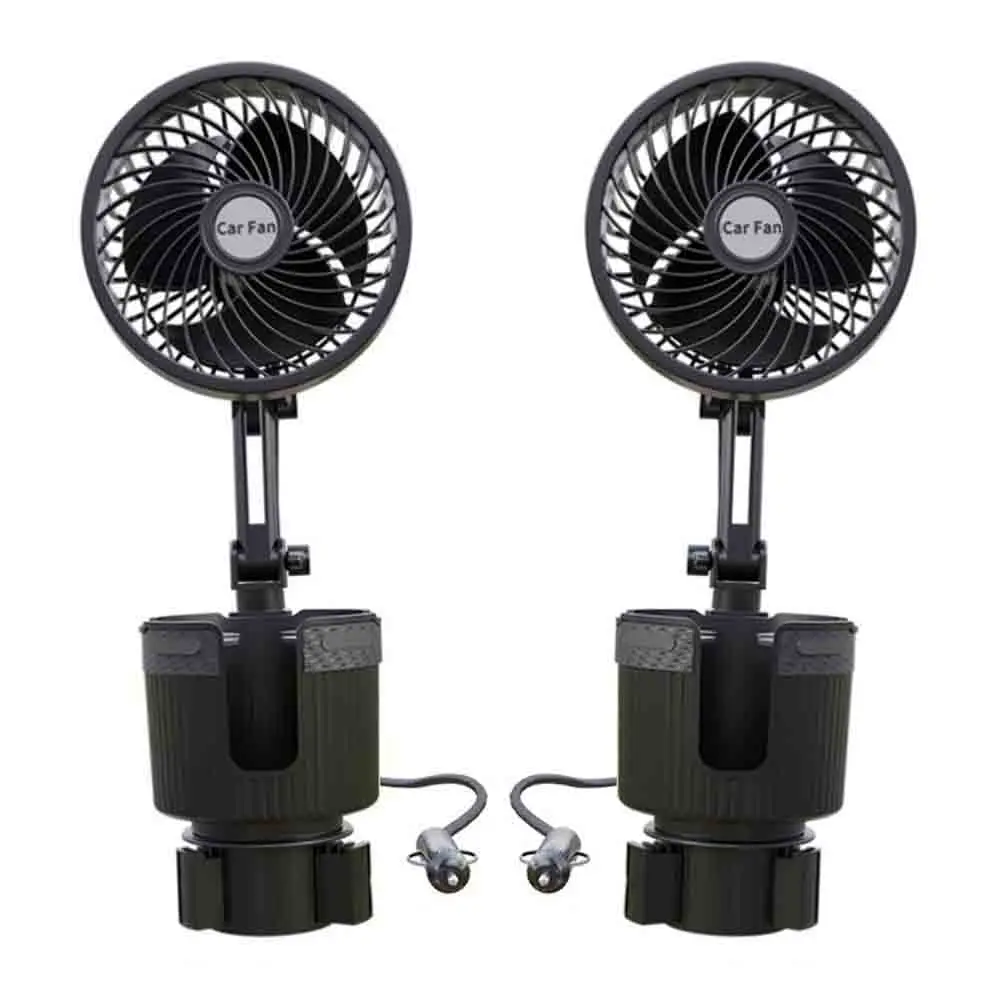 12/24V DC Car Cup Holder Fan Ventilation Air Cooling Adjustable Fans  Summer Fan Coolers For Round Recess Auto Accessories