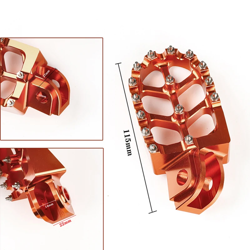 Motorcycle Aluminum Foot Pegs Pedals Rest for KTM SX SXF EXC EXCF XC XCF XCW XCFW SMC 65 85 125 150 200 250 350 450 530 Footpegs