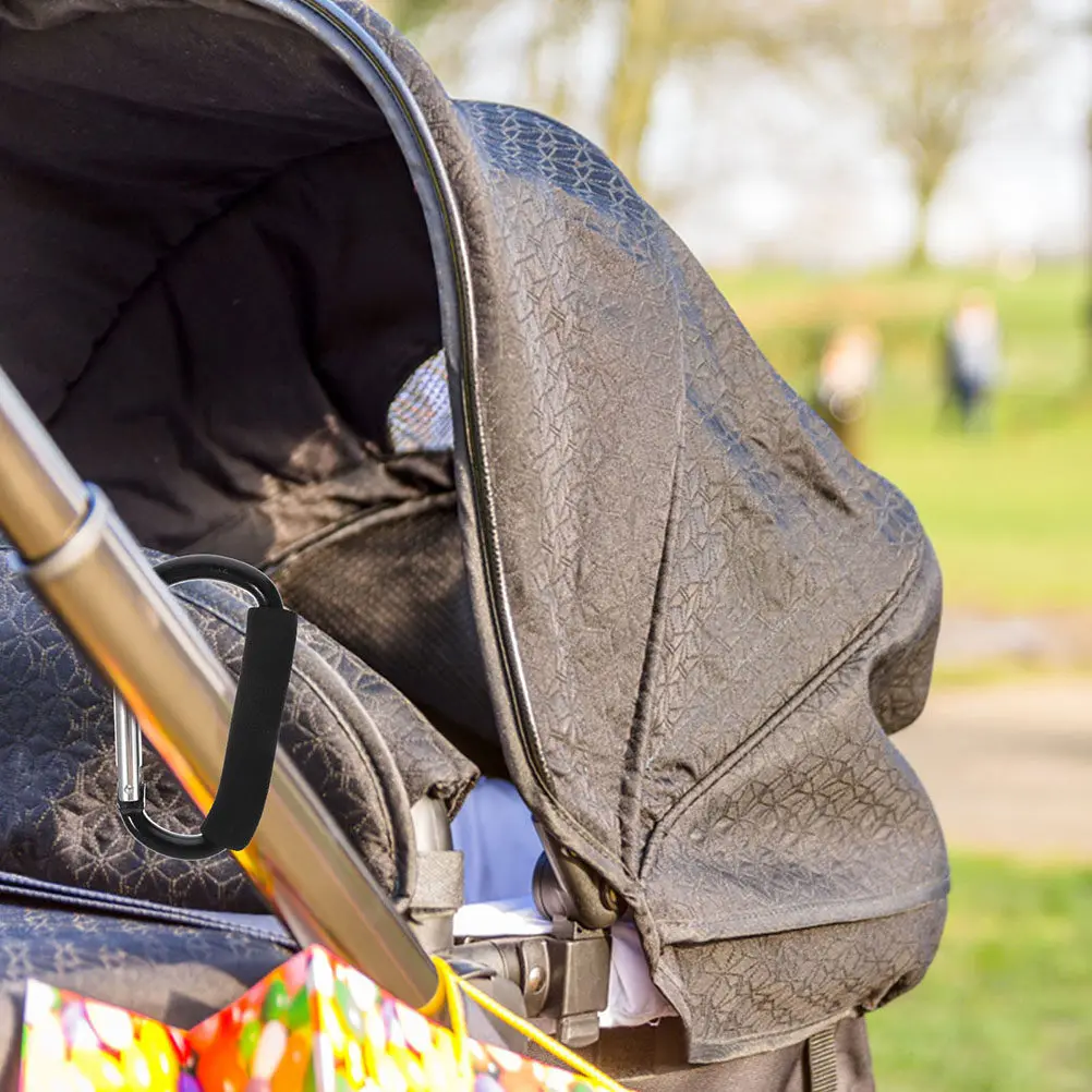 3-個ベビーカーフックアルミ合金高耐久おむつバッグキー財布カートバイク車椅子ベビーカーアクセサリー