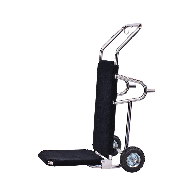 Large capacity stainless steel foldable trolley hotel luggage carts for sale