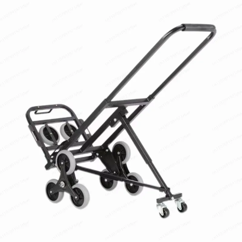 Three-Wheeled Portable Shopping  Logistics Trolley Luggage Cart with Climbing Ability Platform Structure