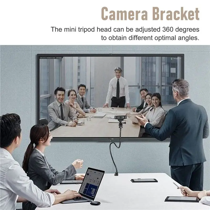 AY14 -Camera Bracket With Enhanced Desk Jaw Clamp Flexible Gooseneck Stand For Webcam Brio 4K C925E C922X C922
