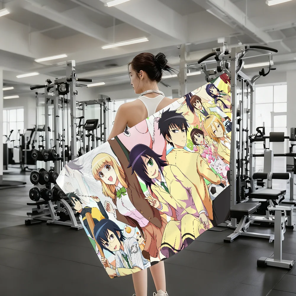 Classic Anime W-Watamote T-Tomoko Kuroki Towel Shower Sauna Travel Spa Quick Dry Gym Accessories Soft Large Beach Towels