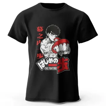일본 애니메이션 Hajime No Ippo Fanart 프린트 티셔츠, 남성 여성 하라주쿠 티, 여름 힙합 의류 S-4xl