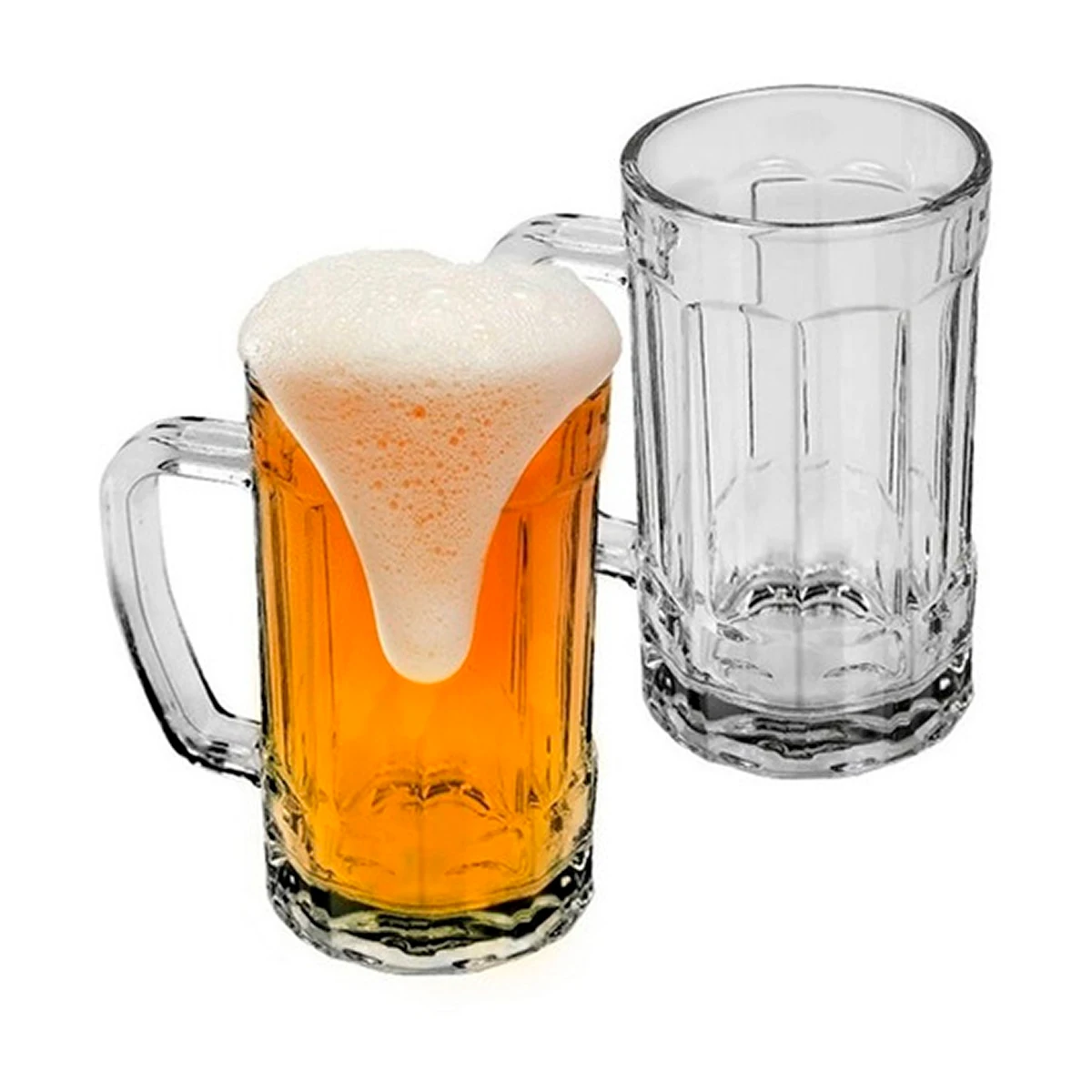 Set With 2 Chopp Mugs, Beer Drink Glass 400 Ml