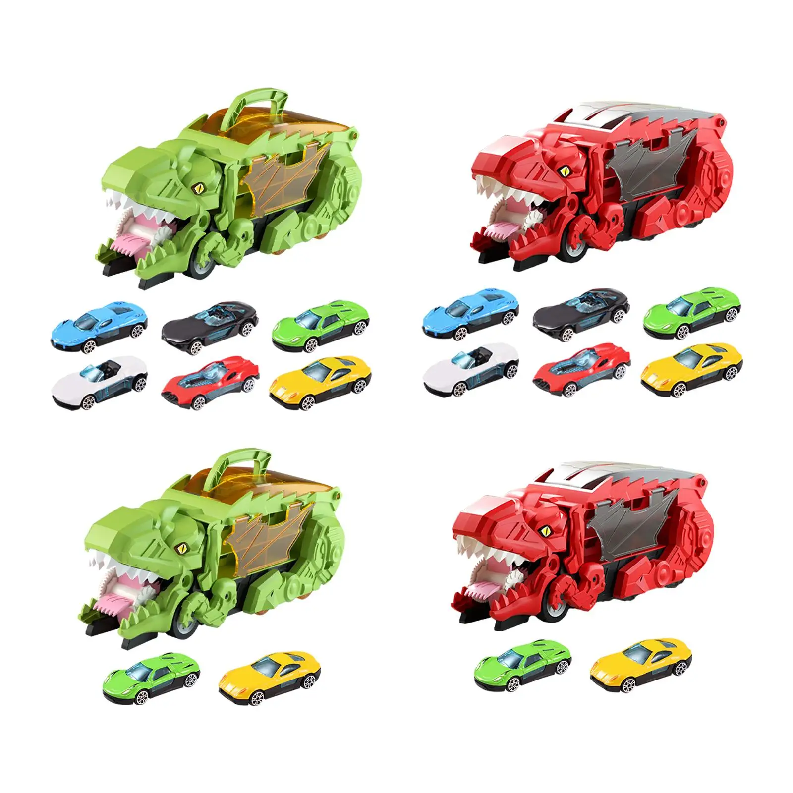 Transform Carrier Truck Montessori Play Vehicle Toy Dinosaur Swallowing Vehicle for Children Girls Boys Preschool Birthday Gift