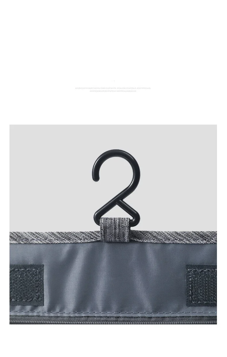 Oxford Stoff Männer Business Tragbare Aufbewahrungstasche Toilettenartikel Organizer Frauen Kosmetiktasche Wasserdicht Hängende Reise Waschbeutel – Detail 6